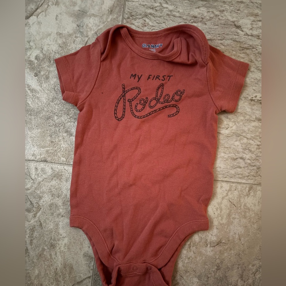 My first rodeo onesie.
